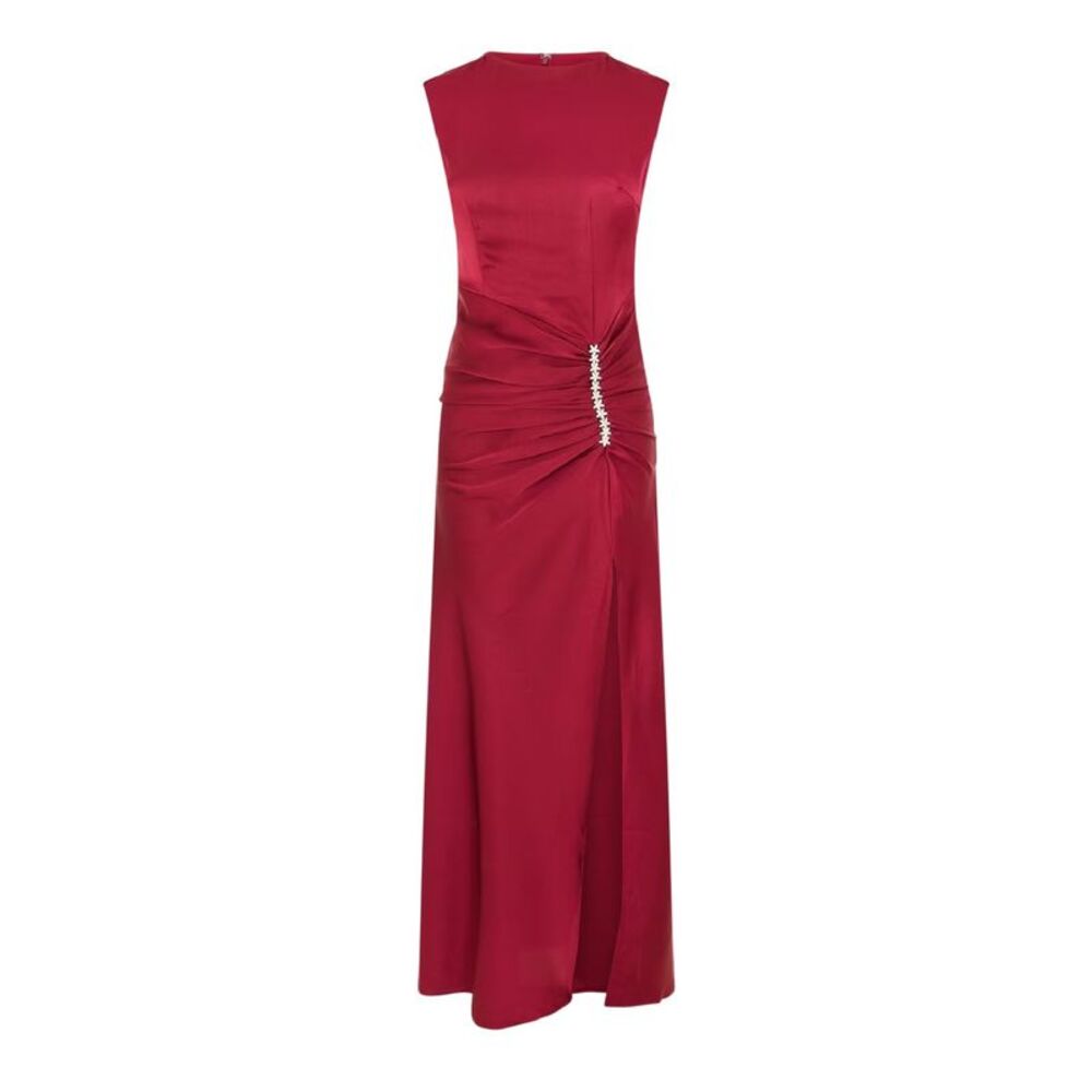 Jarlo Womens/Ladies Arie Satin Evening Ballgown / Burgundy